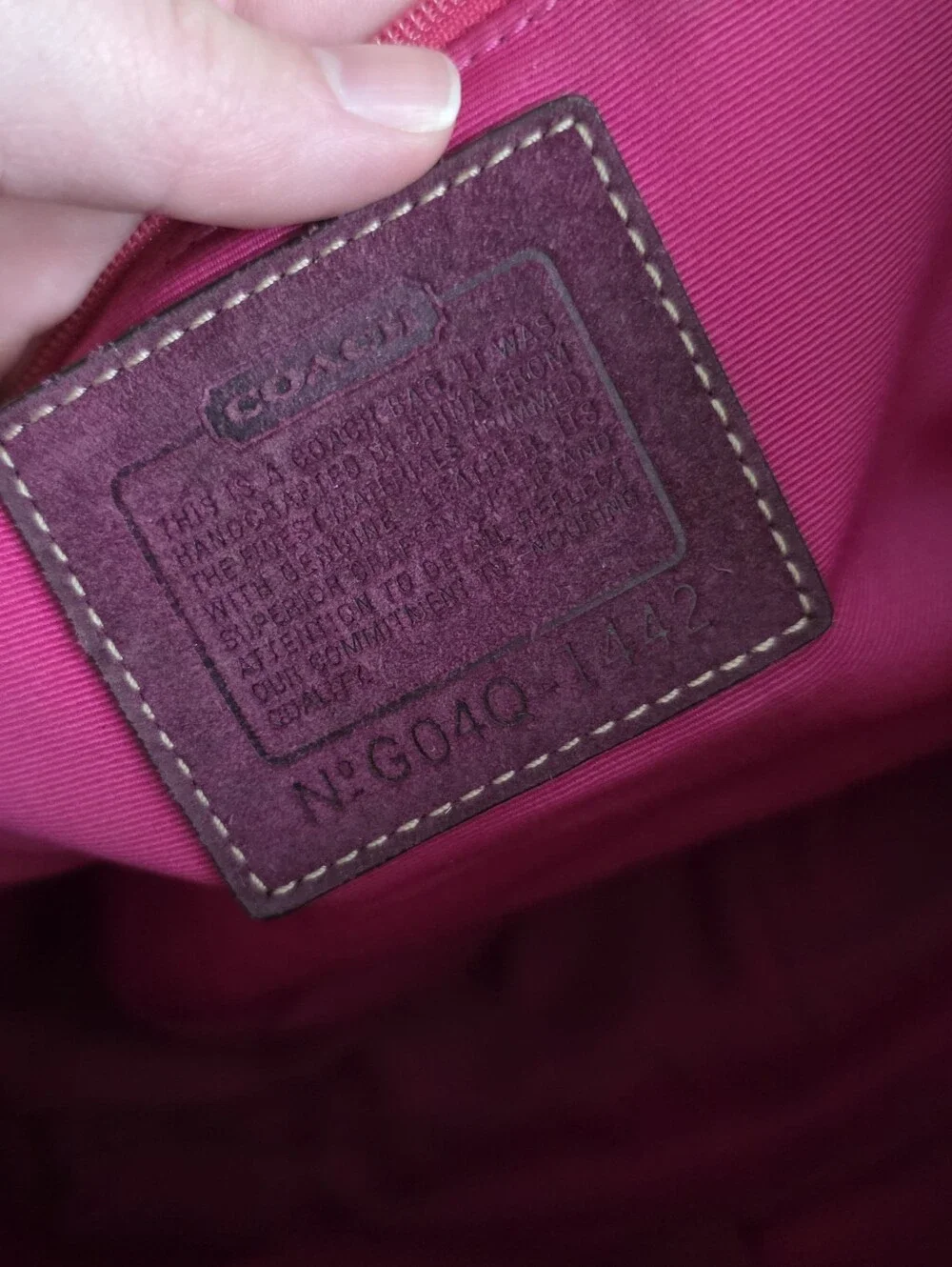 Vintage Y2K Coach Khaki C Wine Purple Suede Patent Trim Gallery Tote Bag RARE!